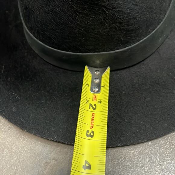Janessa Leone Wool Fedora Hat‎ Black Packable Size Medium New main image 7